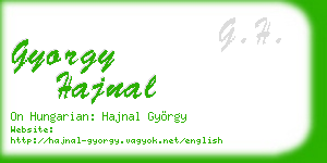 gyorgy hajnal business card