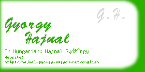 gyorgy hajnal business card